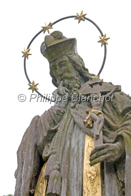 slovenie 24.JPG - Statue de Saint Jean Népomucène sur le pont des capuçinsŠkofja Loka, Slovénie